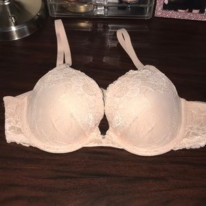 Light pink lace bra